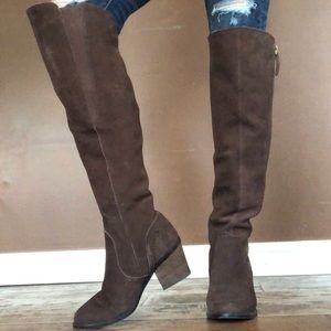 Knee high brown boots